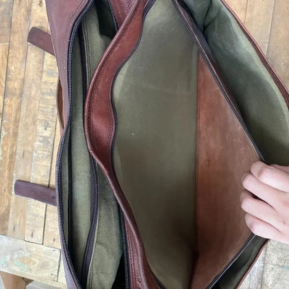 Brown Leather Messenger Bag 18